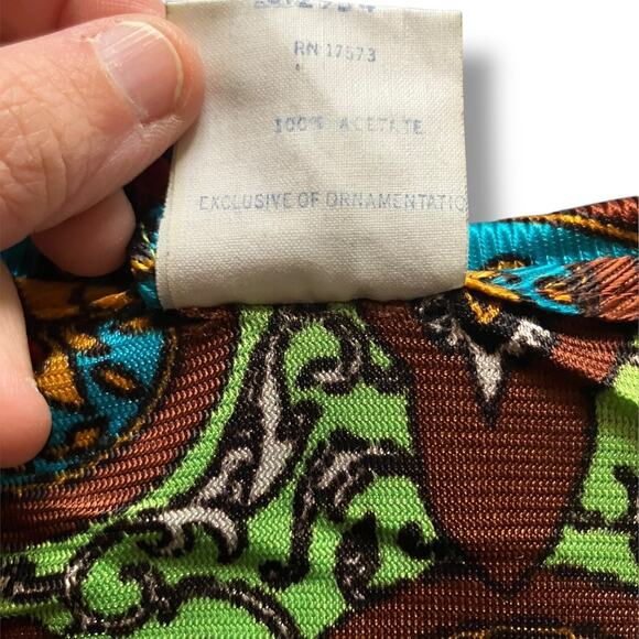 Vintage 60s Psychedelic Lounge Set – Sears RN17573 – Mod Print Size L - Picture 8 of 10